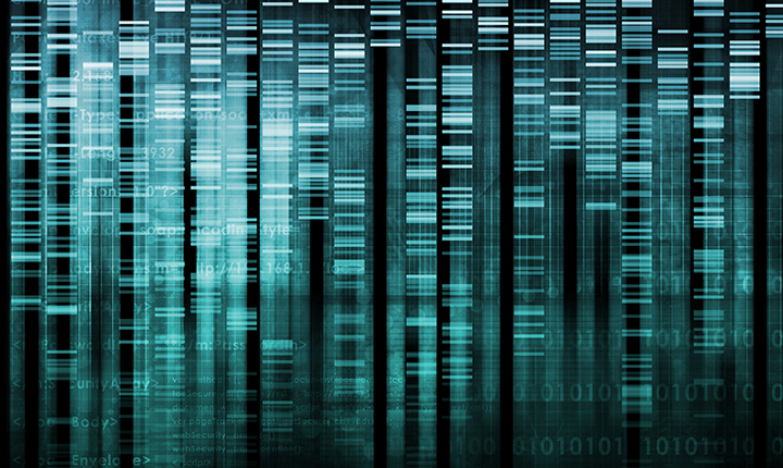 DNA barcoding in green gradient